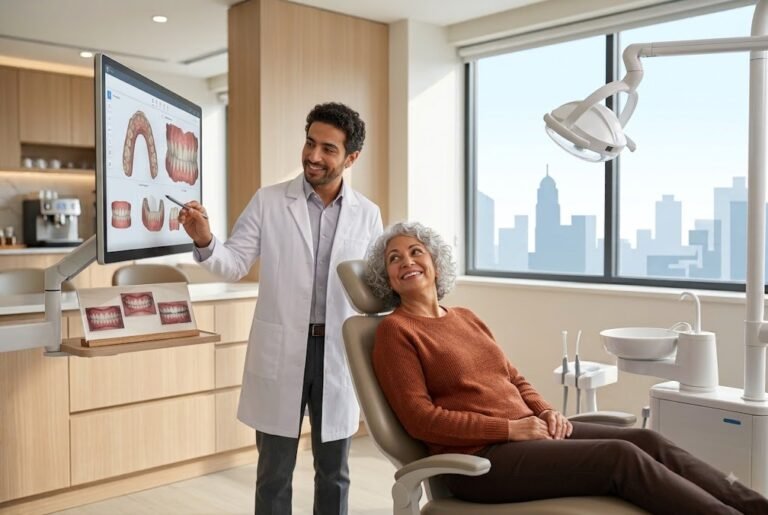Porcelain veneers for improving the appearance of teeth in Edmonton