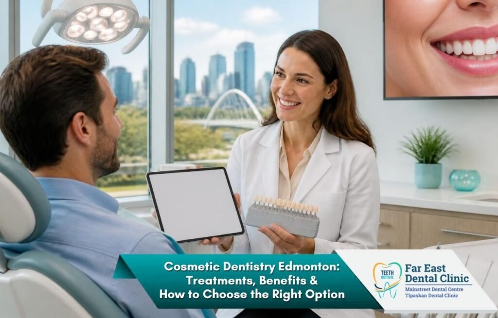 Cosmetic dentistry Edmonton smile improvement treatments
