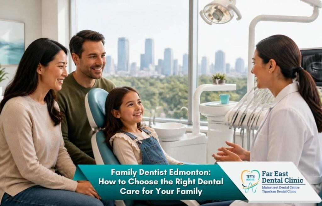 Family dentist Edmonton providing dental care for families