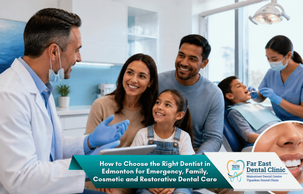 Choosing the right dentist in Edmonton for family, emergency, cosmetic and restorative dental care